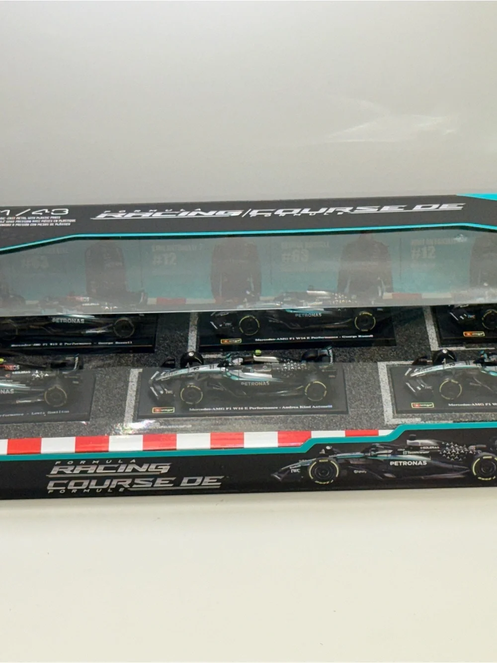 Mercedes AMG Petronas Black and Teal George Russell Diecast F1 Car